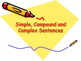 simple compound and complex sentences
