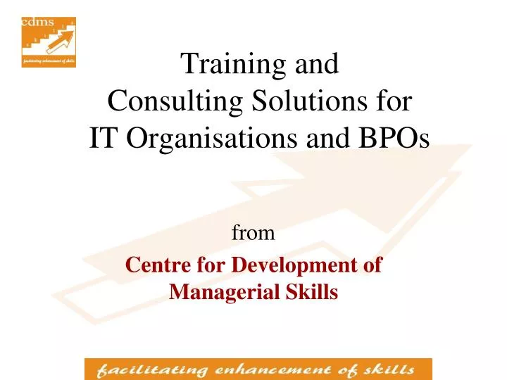 training and consulting solutions for it organisations and bpos