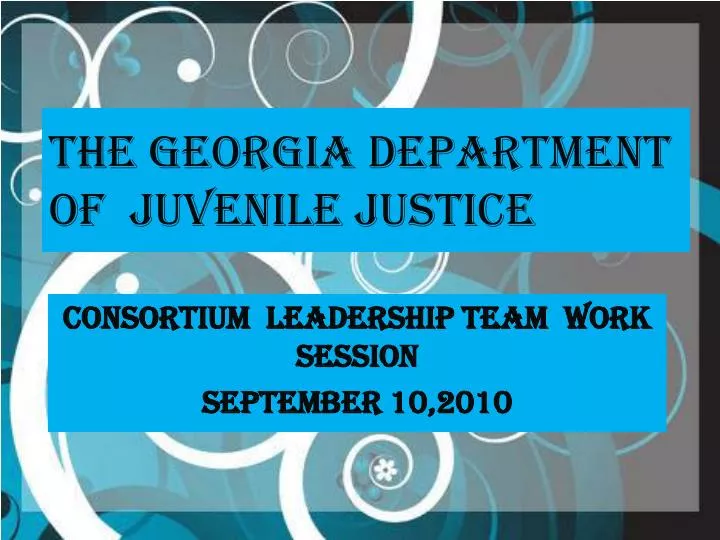 the georgia department of juvenile justice
