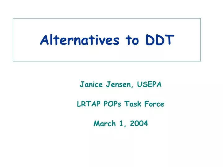 alternatives to ddt