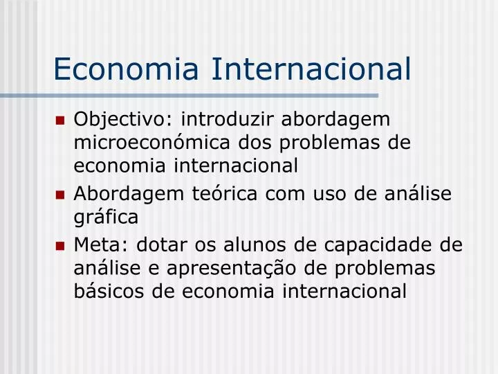 economia internacional