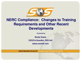 NERC Compliance: Changes to Training Requirements and Other Recent Developments