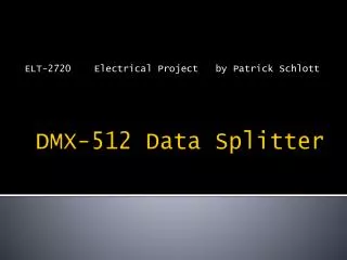 DMX-512 Data Splitter