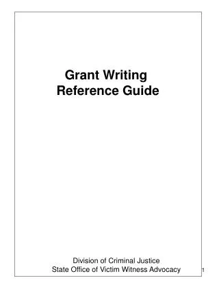 Grant Writing Reference Guide