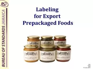 Labeling for Export Prepackaged Foods