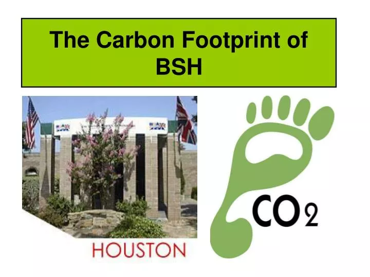the carbon footprint of bsh