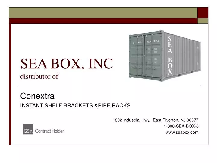 sea box inc distributor of