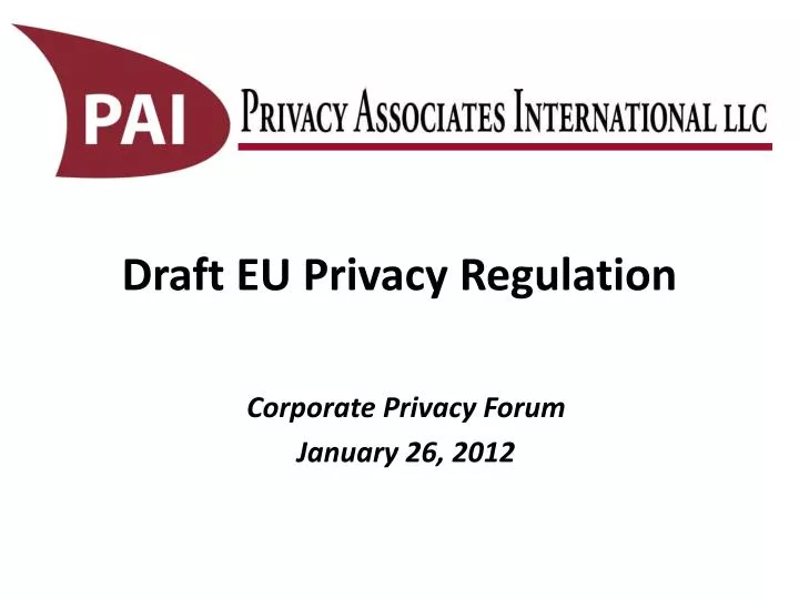 draft eu privacy regulation