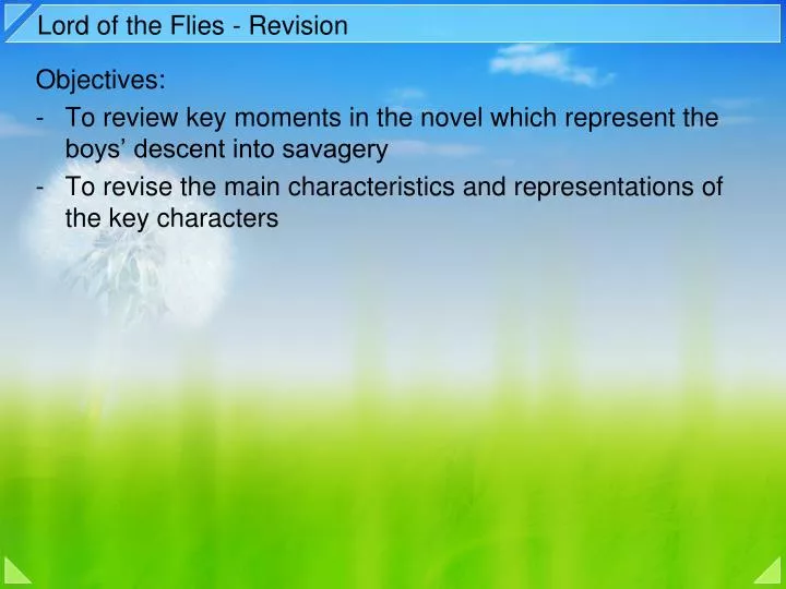 lord of the flies revision