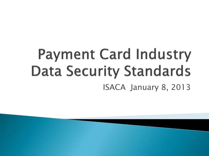 payment card industry data security standards