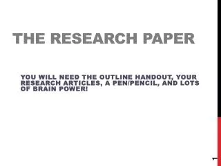 The Research Paper