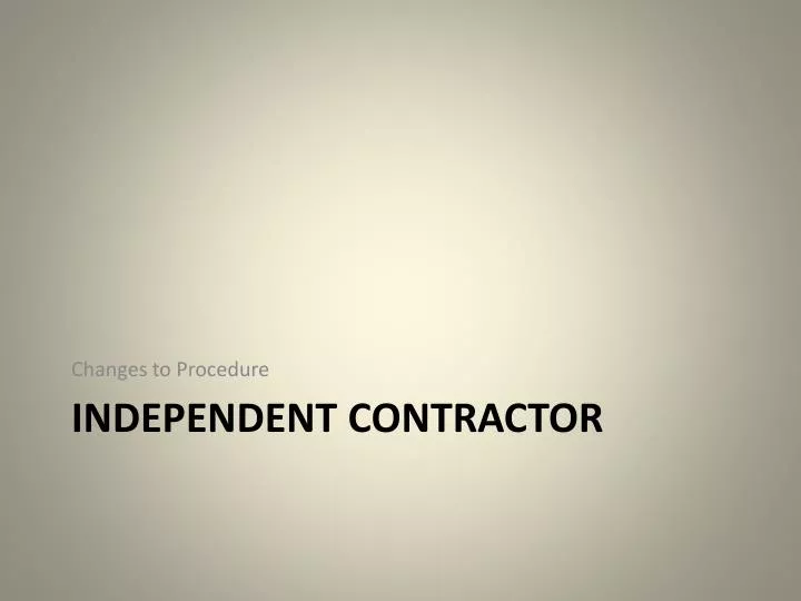 independent contractor