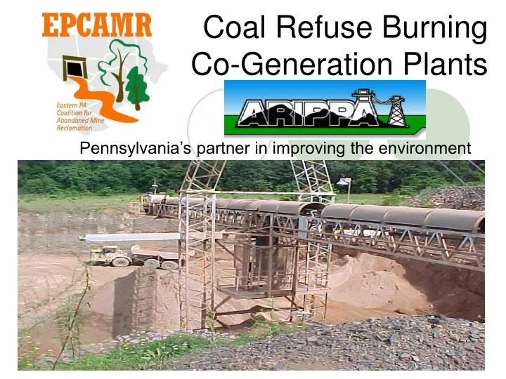 coal refuse burning co generation plants