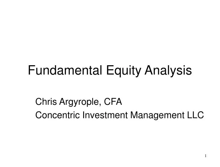 fundamental equity analysis