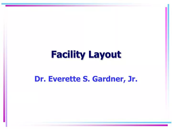 facility layout