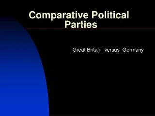 Comparative Political Parties