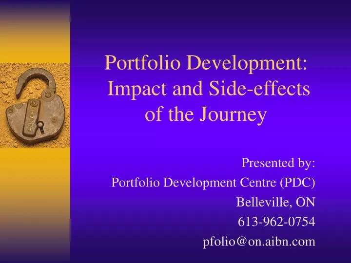 portfolio development impact and side effects of the journey