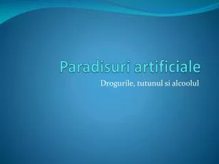 paradisuri artificiale
