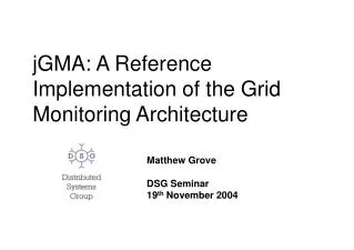 jGMA: A Reference Implementation of the Grid Monitoring Architecture