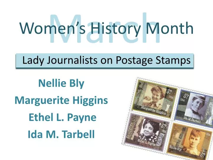 women s history month lady journalists on postage stamps