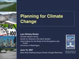 planning for climate change