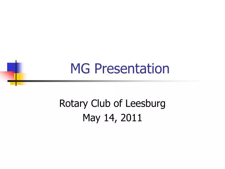 mg presentation