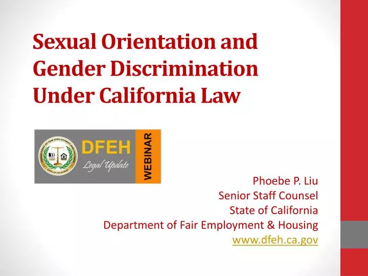 sexual orientation and gender discrimination under california law