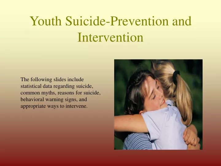 youth suicide prevention and intervention