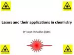 Lasers and their applications in chemistry - slide 1