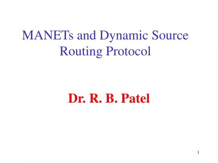 manets and dynamic source routing protocol