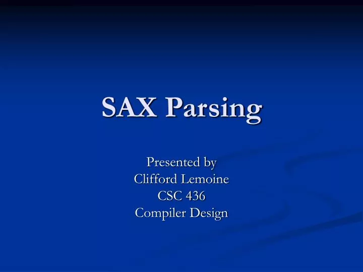 sax parsing