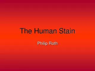 The Human Stain