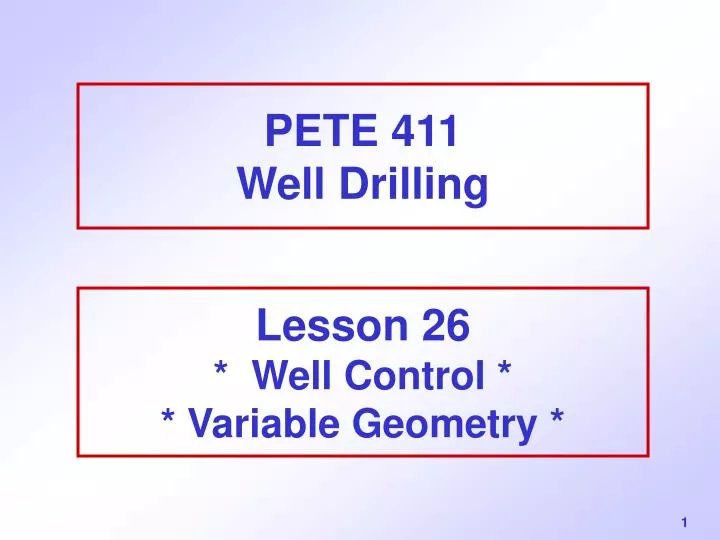 pete 411 well drilling