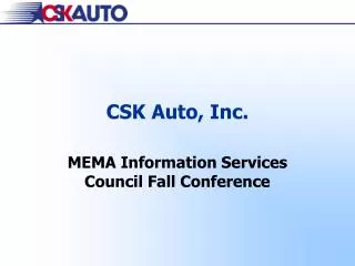 CSK Auto, Inc.