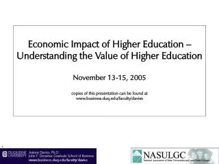 Economic Impact of Higher Education – Understanding the Value of Higher Education