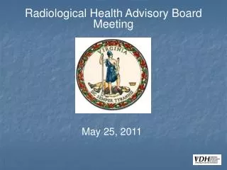Radiological Health Advisory Board Meeting