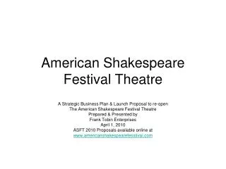 American Shakespeare Festival Theatre