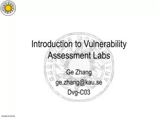 Introduction to Vulnerability Assessment Labs