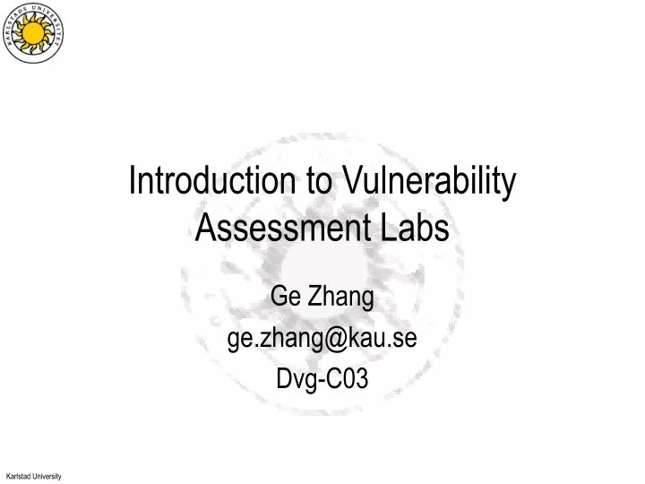 introduction to vulnerability assessment labs