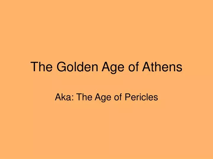 the golden age of athens