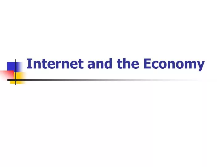 internet and the economy