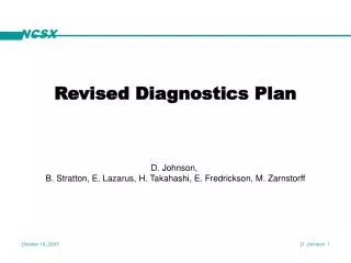 Revised Diagnostics Plan
