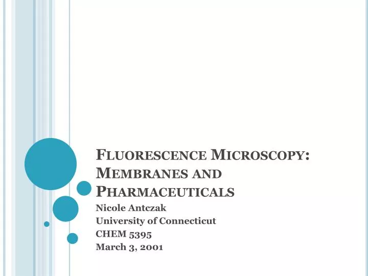 fluorescence microscopy membranes and pharmaceuticals