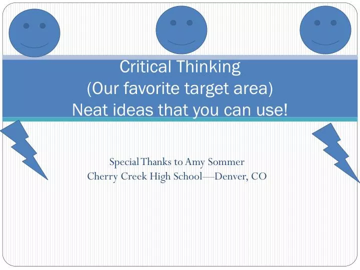 critical thinking our favorite target area neat ideas that you can use