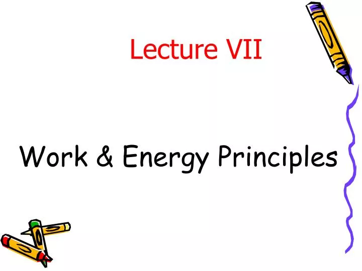 work energy principles