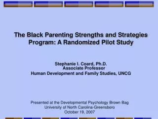 The Black Parenting Strengths and Strategies Program: A Randomized Pilot Study