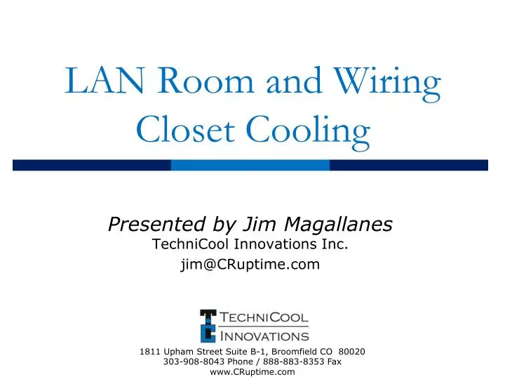 lan room and wiring closet cooling