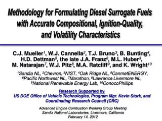 Methodology for Formulating Diesel Surrogate Fuels