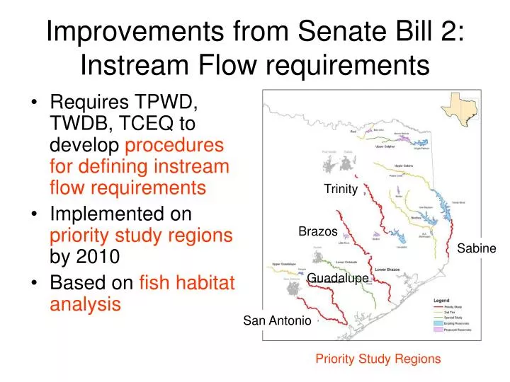 improvements from senate bill 2 instream flow requirements