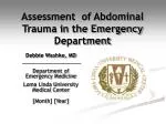 Assessment of Abdominal Trauma in the Emergency Department